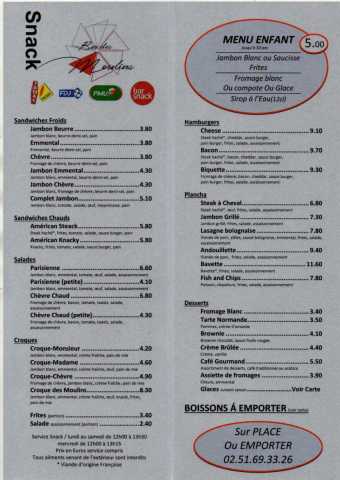 Carte Snack